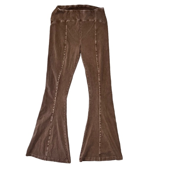 Urban Outfitters Out From Under Brown Aria Seamed Flare Leg Pants Size M… - Picture 2 of 7